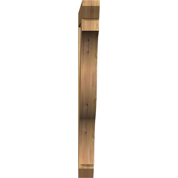 Funston Slat Rough Sawn Bracket, Western Red Cedar, 4W X 40D X 44H